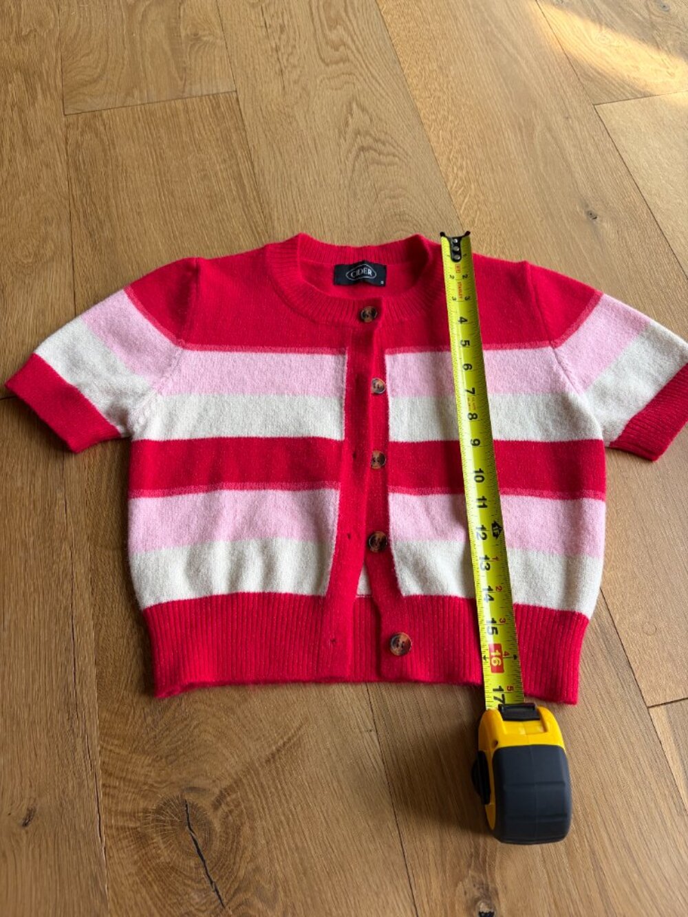 Cider Cardigan Pink & Red Size S - Picture 5 of 6